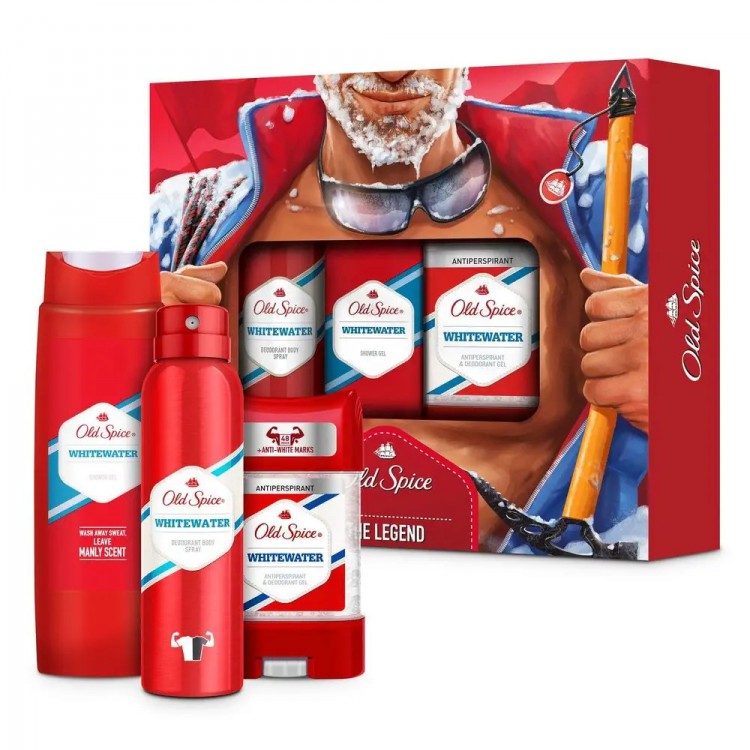 Kazeta Old Spice Whitewater CG+deo+spg | Kosmetické a dentální výrobky - Pánská kosmetika - Dárkové kazety Kazeta Old Spice Whitewater CG+deo+spg | Kosmetické a dentální výrobky - Pánská kosmetika - Dárkové kazety